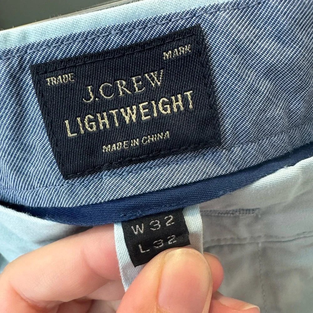 J. Crew Sky Blue Lightweight Pants, 32/32